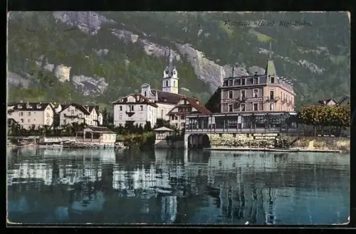 AK Vitznau, Ansicht vom Hotel Rigi-Bahn