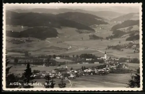AK Aigen-Schlägel, Panoramablick vom Berg