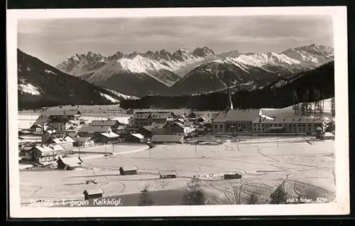 AK Seefeld /Tirol, Totalansicht gegen Kalkhögl im Winter