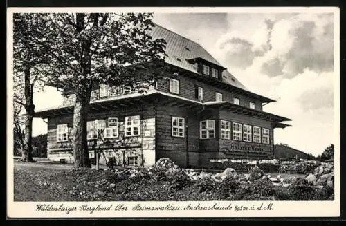 AK Ober-Reimswaldau, Partie an der Andreasbaude