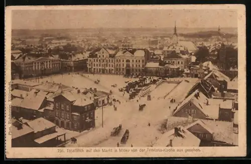 AK Mitau, Markt mit Schnee bedeckt