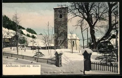 AK Adelboden, Kirche im Winter