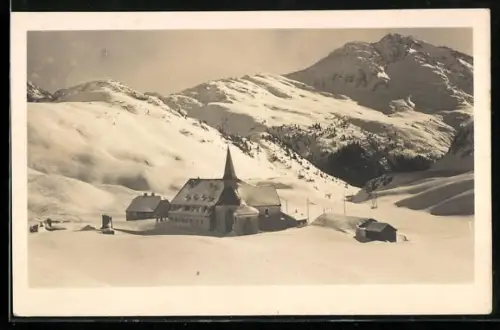AK St. Christoph am Arlberg, Totalansicht im Winter
