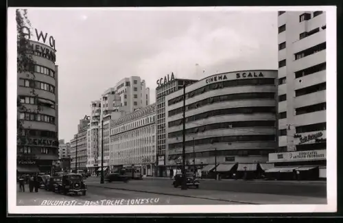 AK Bucuresti / Bukarest, Boul. Tachel, Architektur, Cinema Scala