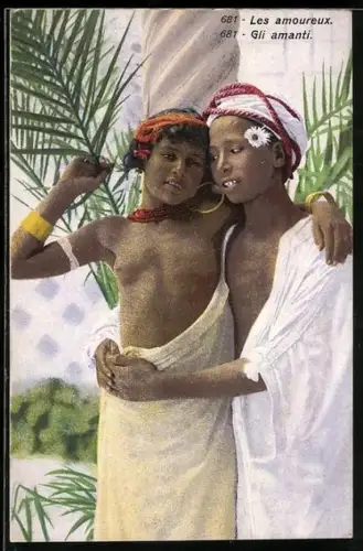 AK junges arabisches Liebespaar