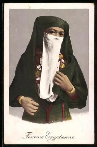 AK Ägypten, Araberin mit Schleier