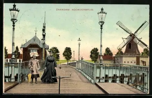 AK Zaandam, Noorderbrug, Windmühle
