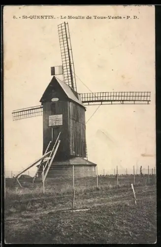 AK Saint-Quentin, Le Moulin de Tous-Vents, Windmühle