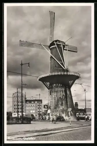 AK Rotterdam, Windmühle / Molen, Oostplein