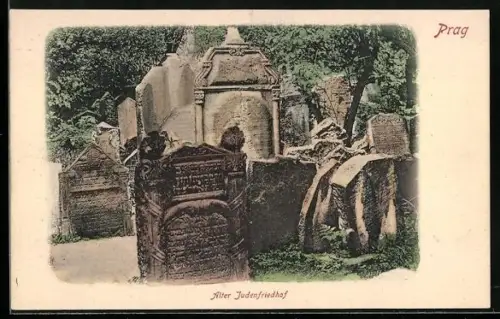 AK Prag / Praha, Alter Judenfriedhof