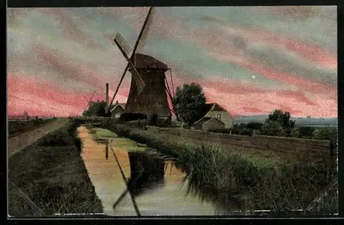 AK Overschie, Watermolen, Windmühle