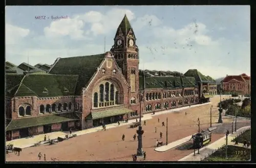 AK Metz, La Gare, Bahnhof