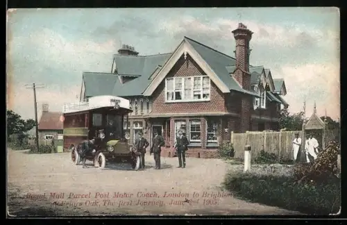 AK Hassocks, Friars Oak, Royal Mail Parecl Post Motor Coach