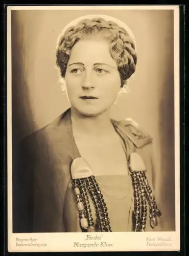 AK Bayreuth, Bayreuther Bühnenfestspiele, Margarete Klose als Fricka