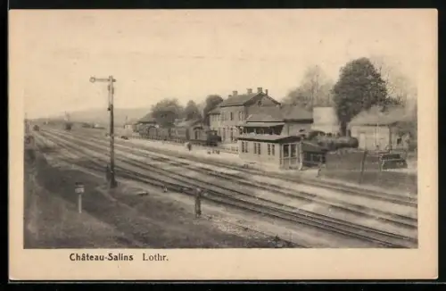 AK Lothringen / Chateau-Salins, Bahnhof