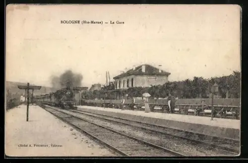 AK Bologne /Hte-Marne, La Gare