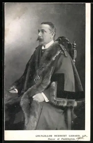 AK London, Portrait of Councillor Herbert Lidiard, Mayor of Paddington
