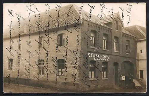 Foto-AK Gangelt, C. Bischofs Baugeschäft
