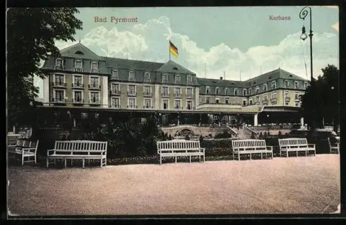 AK Bad Pyrmont, Kurhaus mit Anlagen