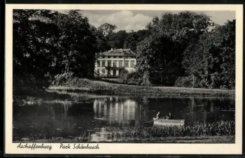 AK Aschaffenburg, Park Schönbusch, Gebäudeansicht
