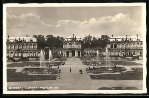 AK Dresden, Zwinger mit Wallpavillon