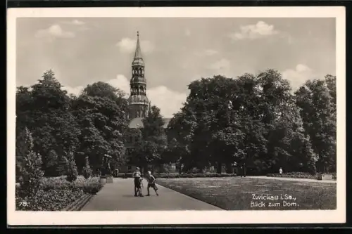 AK Zwickau i. Sa., Blick zum Dom