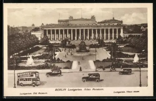 AK Berlin, Lustgarten mit Altem Museum, Bus