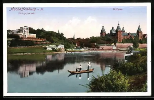 AK Aschaffenburg a. M., Pompejanum und Schloss