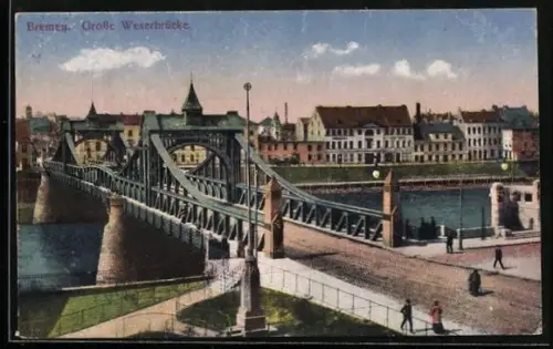 AK Bremen, Grosse Weserbrücke