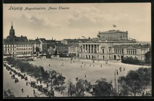 AK Leipzig, Augustusplatz und Neues Theater
