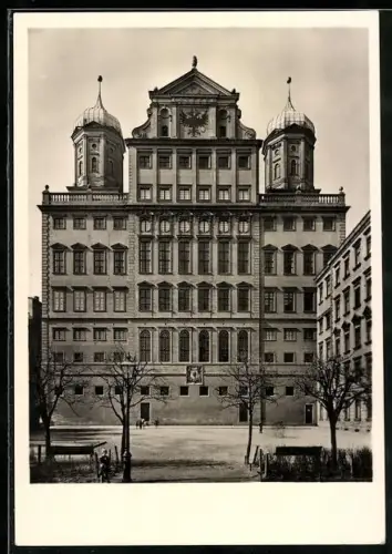 AK Augsburg, Rathaus, Vorderansicht