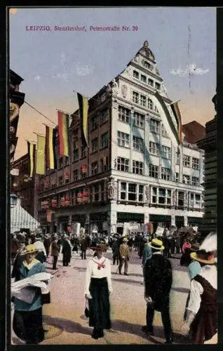 AK Leipzig, Stenzlershof, Petersstrasse 39, Strassenansicht