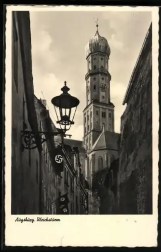 AK Augsburg, Ulrichsturm, Partie mit n