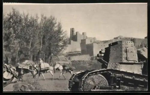 AK Maroc, Char de combat accompagnant une colonne de ravitaillement