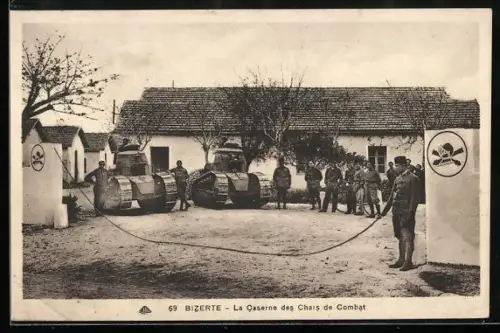 AK Bizerte, La Caserne des Chars de Combat, Soldaten mit Panzern