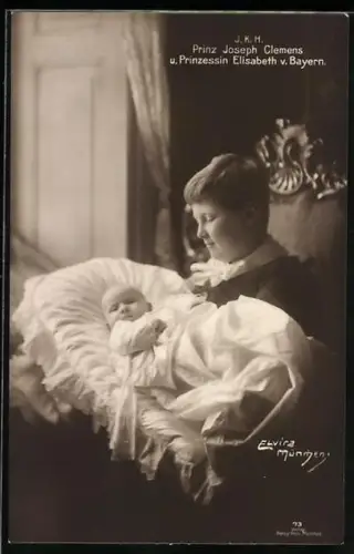 AK I. K. H. Prinz Joseph Clemens u. Prinzessin Elisabeth von Bayern