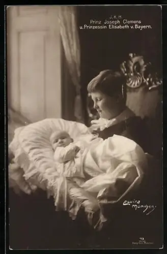 AK I. K. H. Prinz Joseph Clemens u. Prinzessin Elisabeth von Bayern