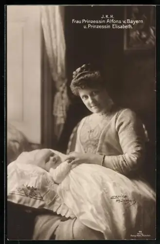 AK I. K. H. Frau Prinzessin Alfons von Bayern und Prinzessin Elisabeth