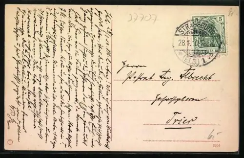 AK Strassburg, La Poste Centrale