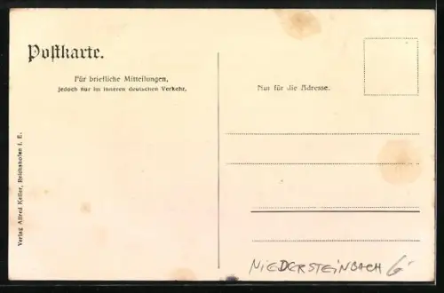 AK Niedersteinbach, Ruine Wasigenstein bei Obersteinbach