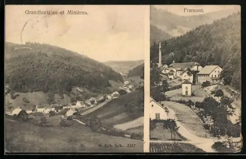 AK Framont, Panorama, Grandfontaine et Minières