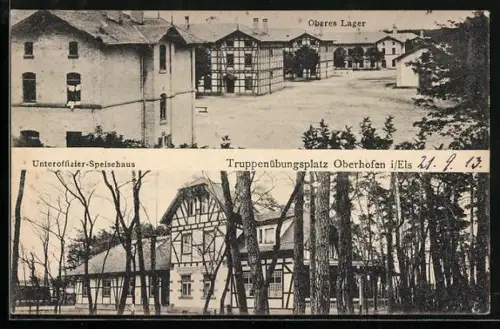 AK Oberhofen i. Els., Oberes Lager, Unteroffizier-Speisehaus