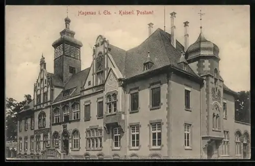 AK Hagenau i. Els., Kaiserliches Postamt