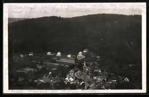 AK Grendelbruch /Bas-Rhin, Panorama mit Kirche