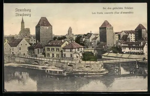 AK Strasbourg, Les Ponts couverts, Vue d`ensemble