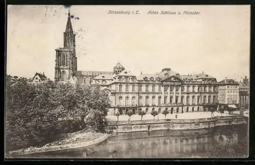 AK Strassburg i. E., Altes Schloss und Münster