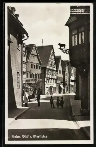 AK Aalen, Blick zum Marktplatz