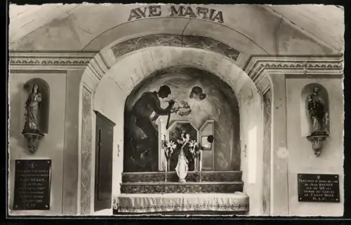 AK Zermatt, Schwarzseekapelle, Altarbild