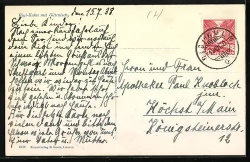 AK Rigi-Kulm, Gesamtansicht mit Glärnisch