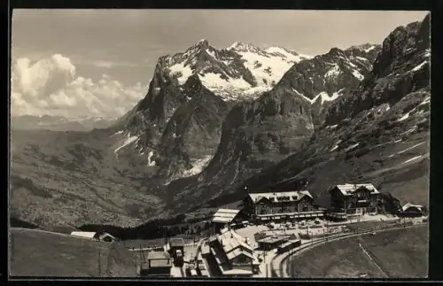 AK Kl. Scheidegg, Totalansicht mit Wetterhorn
